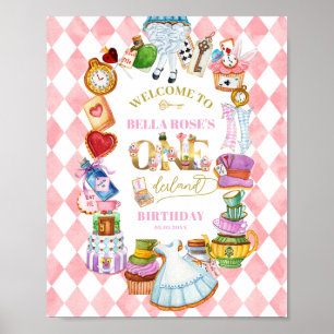 Poster Alice au Pays des Merveilles 1er anniversaire Bien