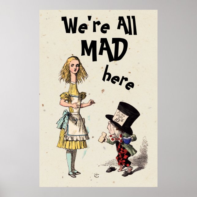Poster Alice au pays des merveilles - Alice & Mad Hatter (Devant)