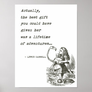 Poster Alice au Pays des Merveilles avec Citation d'Avent