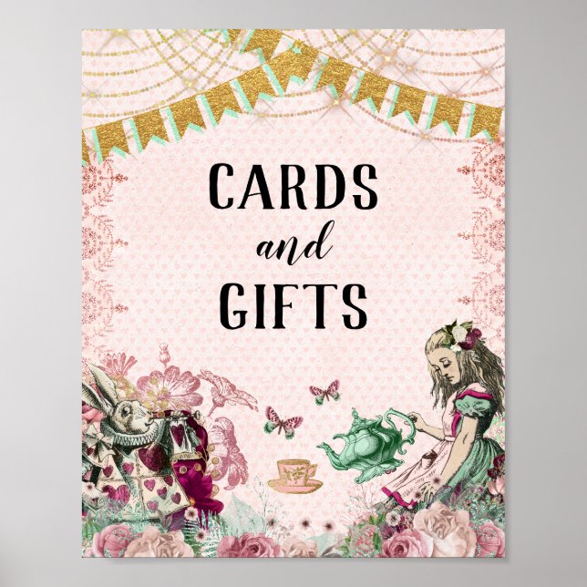 Poster Alice au pays des merveilles - Blush & Mint Cartes (Devant)