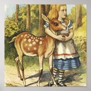 Poster Alice au pays des merveilles et le cerf