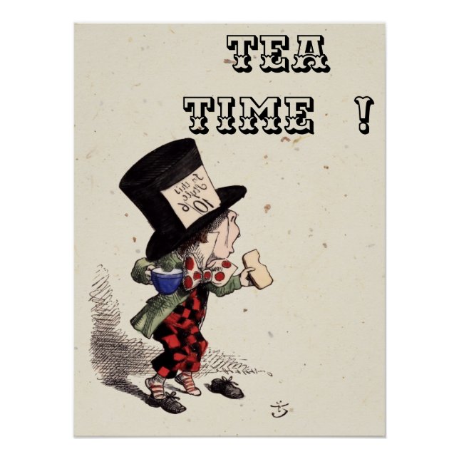 Poster Alice au pays des merveilles - Hatter (couleur) (Devant)