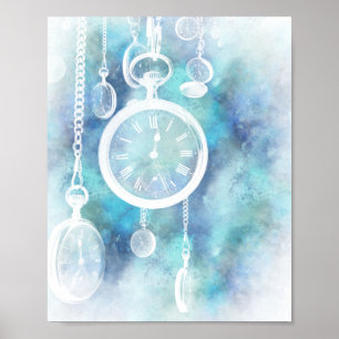 Poster Alice au pays des merveilles Montres Verticale Imp