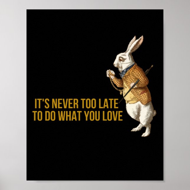 Poster Alice au pays des merveilles Motivation du lapin b (Devant)