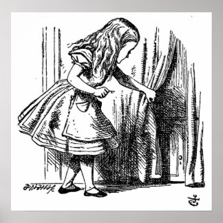 Poster Alice au pays des merveilles Petite porte vers le