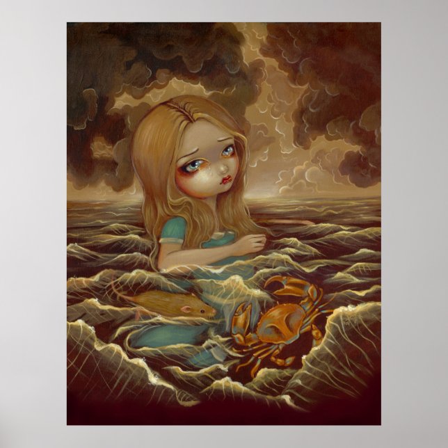 Poster Alice au pays des merveilles - Pool de larmes Art  (Devant)