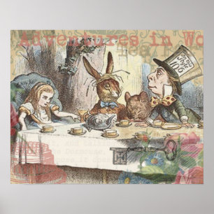 Poster Alice au Pays des Merveilles Thé à gogo
