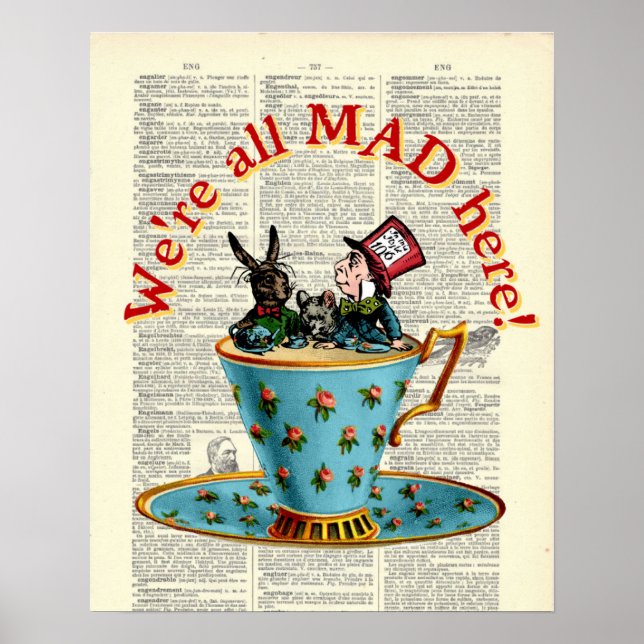 Poster Alice au pays des merveilles Toute la page de l'an (Devant)