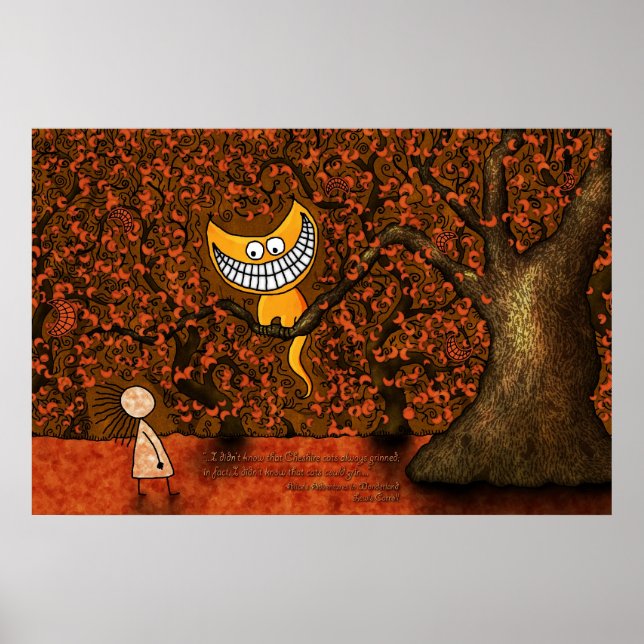 Poster Alice au pays des merveilles - Un chat Cheshire (Devant)