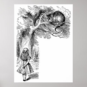 Poster Alice au pays des merveilles vintage, Chat du Ches