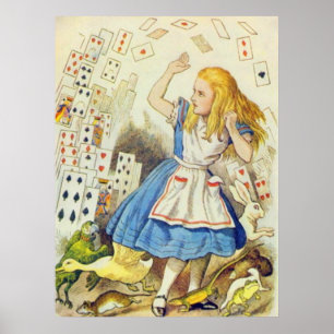 Poster Alice & Cartes Couleur Complète