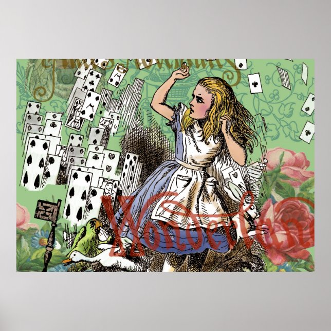 Poster alice cartes pays des merveilles (Devant)