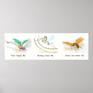 Poster Alice dans des insectes du pays des merveilles