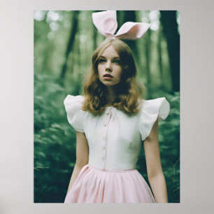 Poster Alice dans la mode forestière Film expiré Fashion