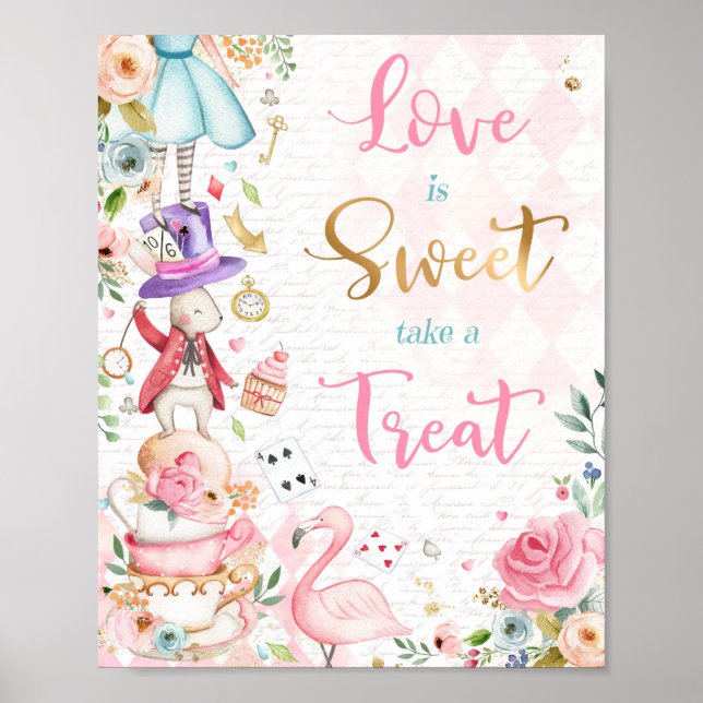 Poster Alice Dans L'Onederland Wonderland Treat Favoriser (Devant)