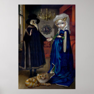 Poster Alice dans un Van Eyck Portrait ART IMPRIMER le me