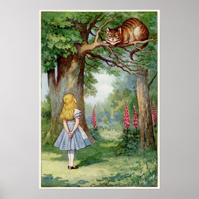 Poster Alice et le Cheshire Cat (Devant)