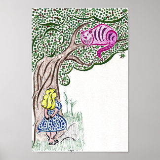 Poster Alice et le Cheshire Cat