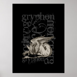 Poster Alice In Wonderland Griffin Grunge (Figure Unique)