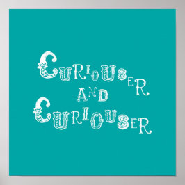 Poster Alice In Wonderland Imprimer - Alice Citer Curieux