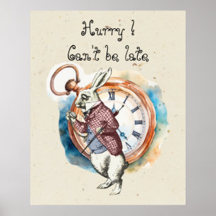 Poster Alice - Lapin Blanc 1865