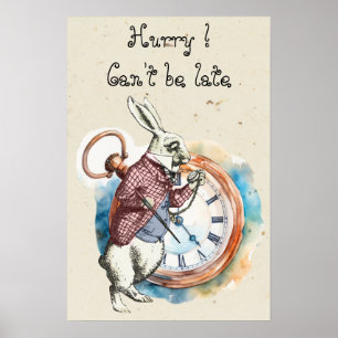 Poster Alice - Lapin Blanc 1865 - 16 x 24