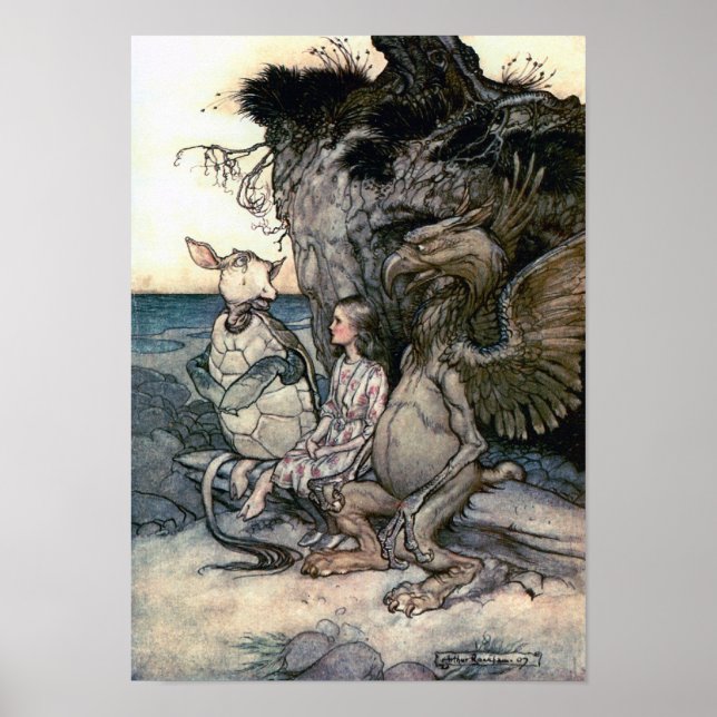 Poster Alice, le Griffin et la Fausse tortue (Devant)