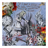 Alice nonsense rideau merveilleux - Bleu