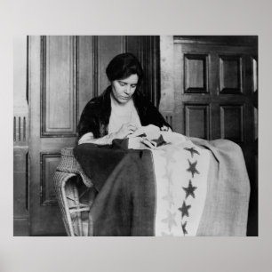 Poster Alice Paul, drapeau de couture de suffrage, les