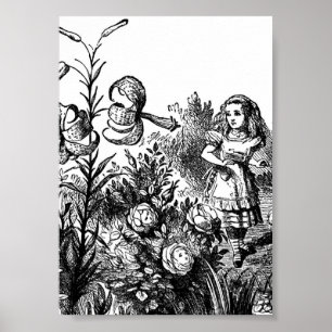 Poster Alice Talks with Garden Flowers