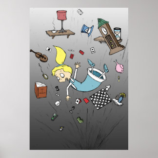 Poster Alice tombant au pays des merveilles
