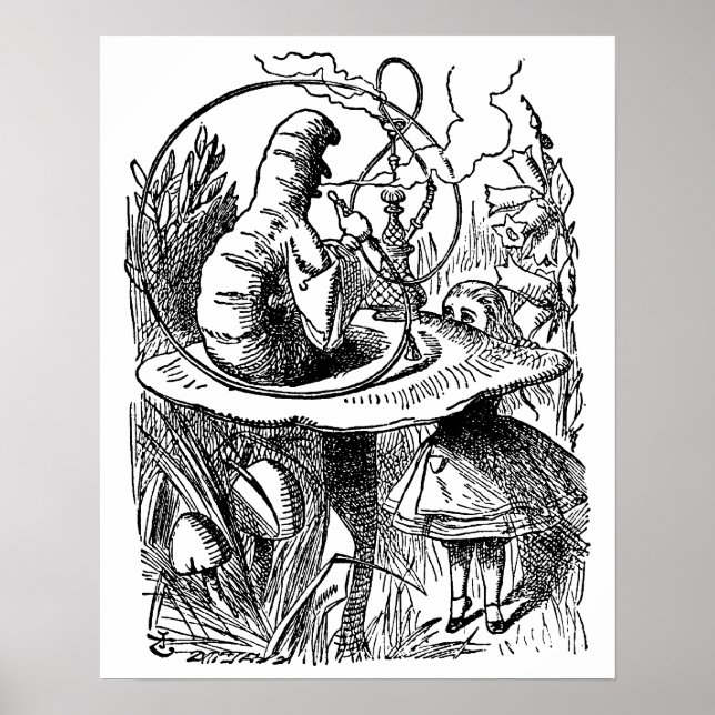 Poster Alice vintage au pays des merveilles Chatouchine (Devant)