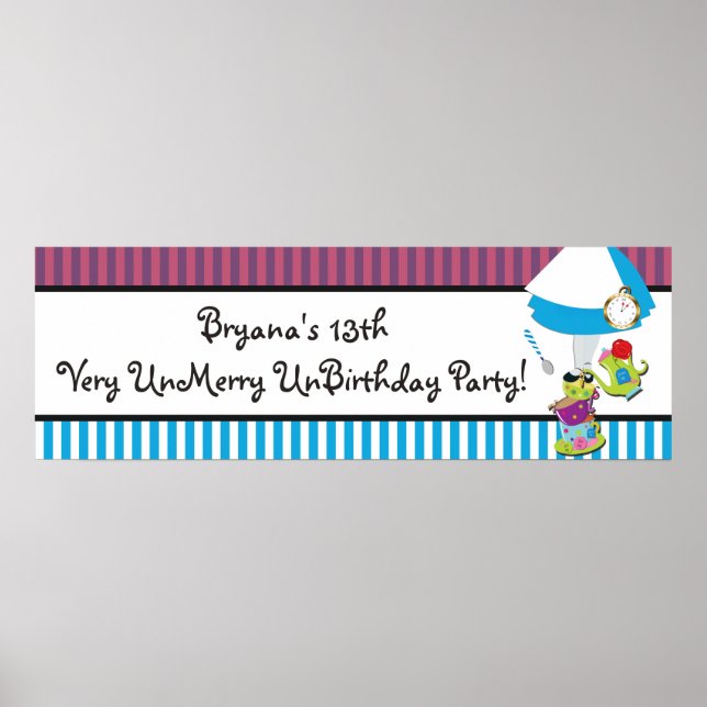 Poster Alice Wonderland Bannière Whimsland Mad Tea Party (Devant)