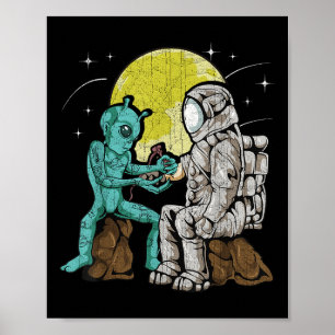 Poster Alien Astronaute Tattoo Vintage Tattoo Artis