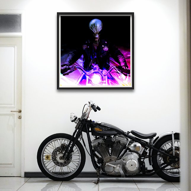 Poster Alien Biker (Dreamy Version) (Créateur téléchargé)