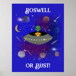 Poster Alien dans un vaisseau spatial portant un t-shirt 
