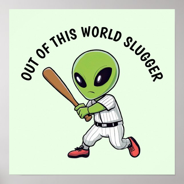 Poster Alien de baseball (Devant)