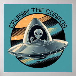 Poster Alien en vaisseau spatial