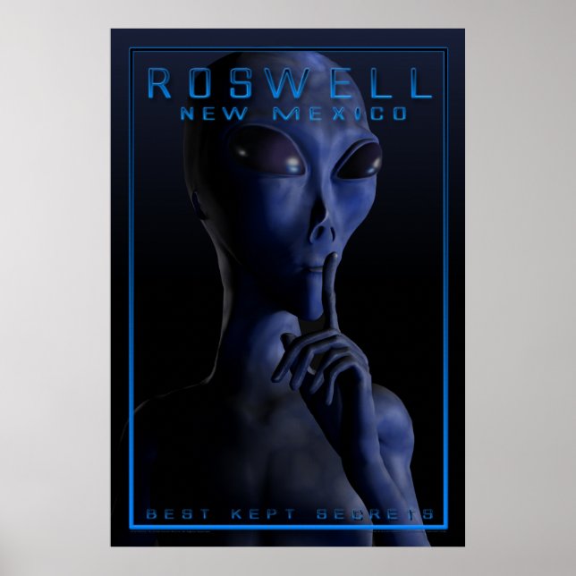 Poster Alien, être, OVNI, Roswell, mystère, rencontre, ab (Devant)