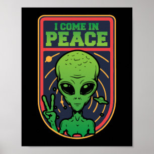 Poster Alien Je Viens En Paix Costume Halloween
