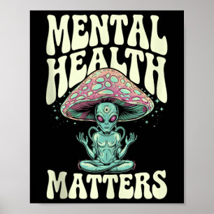 Poster Alien Super en santé mentale S en santé mentale