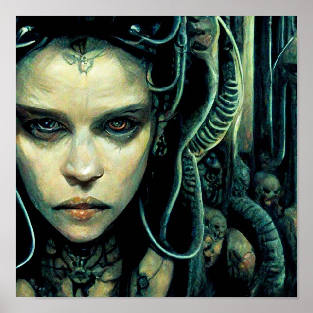 Poster Alien Tech Girl Science Fiction (Devant)