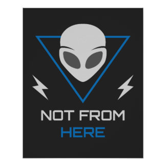 Poster Alien UFO Sci Fi Outsider