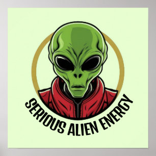 Poster Alien Vert