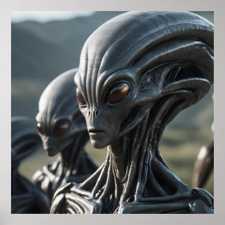 Poster Aliens gris