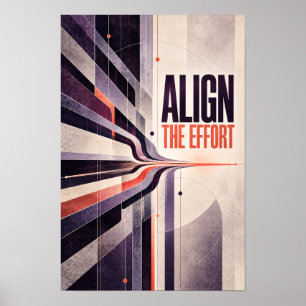 Poster Aligner l'effort Stratégie exécutive moderne Typog