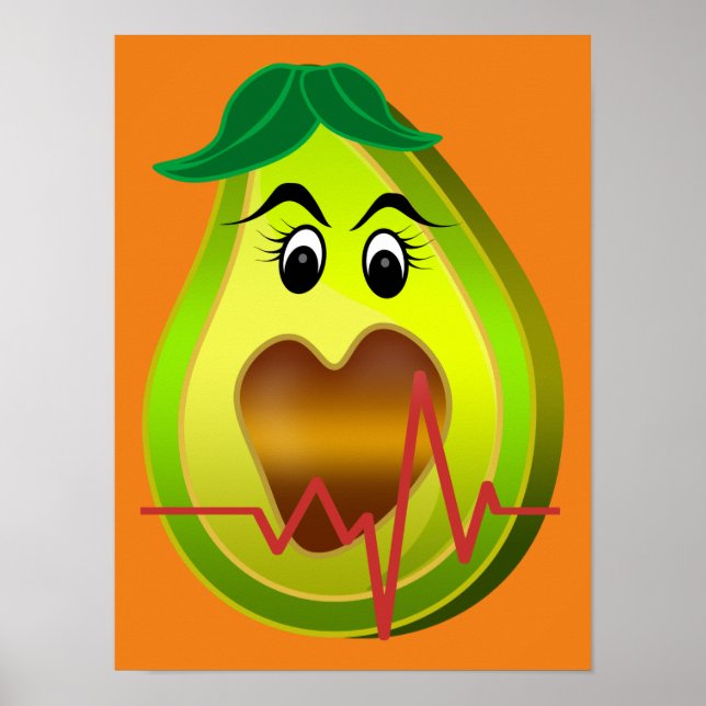 Poster aliment ami du cœur d'avocat (Devant)