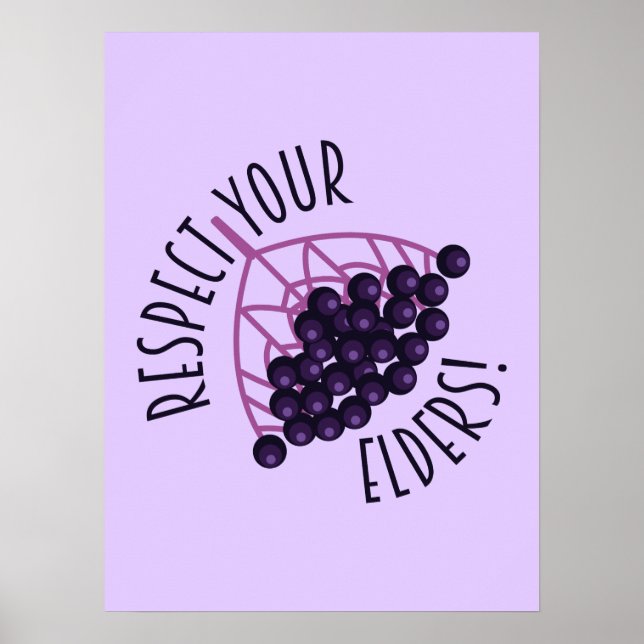 Poster Alimentaire Forager Respectez Vos Aînés Citation A (Devant)