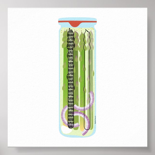 Poster Aliments de canne - Asperges cuites (Devant)