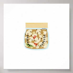 Poster Aliments de canne - Champignons de poulet